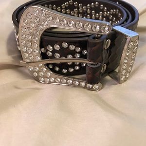 Rhinestone Brown Belt